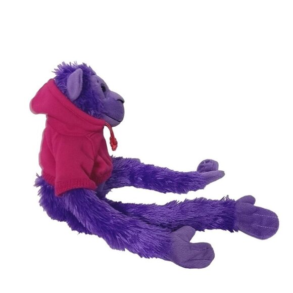The Petting Zoo Sky Deck Chicago Purple Hanging Monkey Plush Hoodie 2014 19.5" - Picture 3 of 7